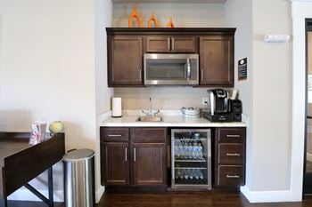 Resident lounge with complimentary coffee bar